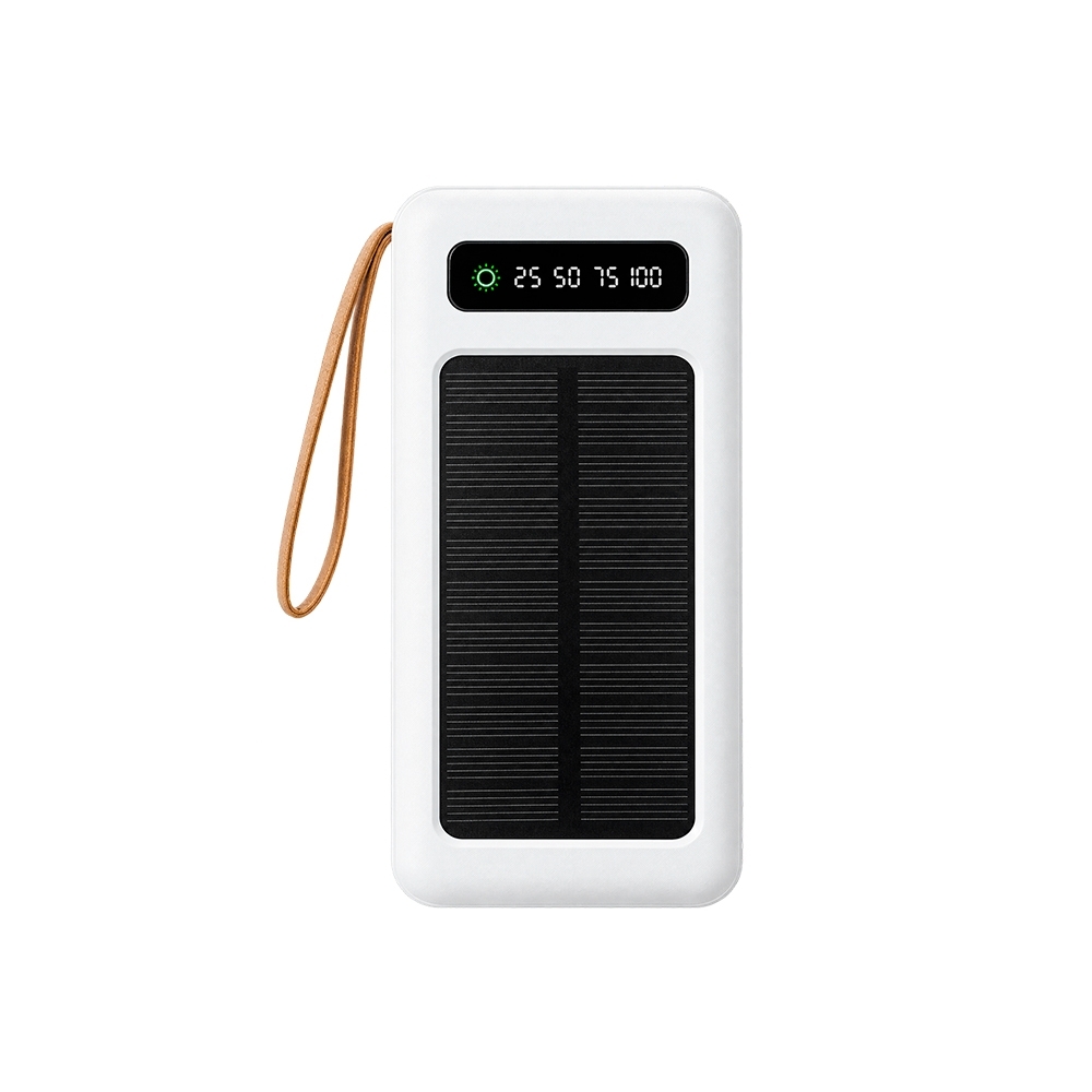 Power bank solar 10.000mah com lanterna e multissaídas