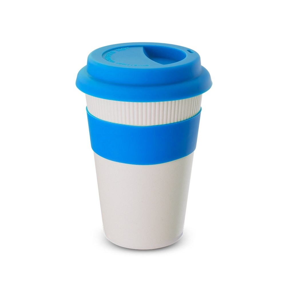 Copo fibra bambu c/ tampa 450ml