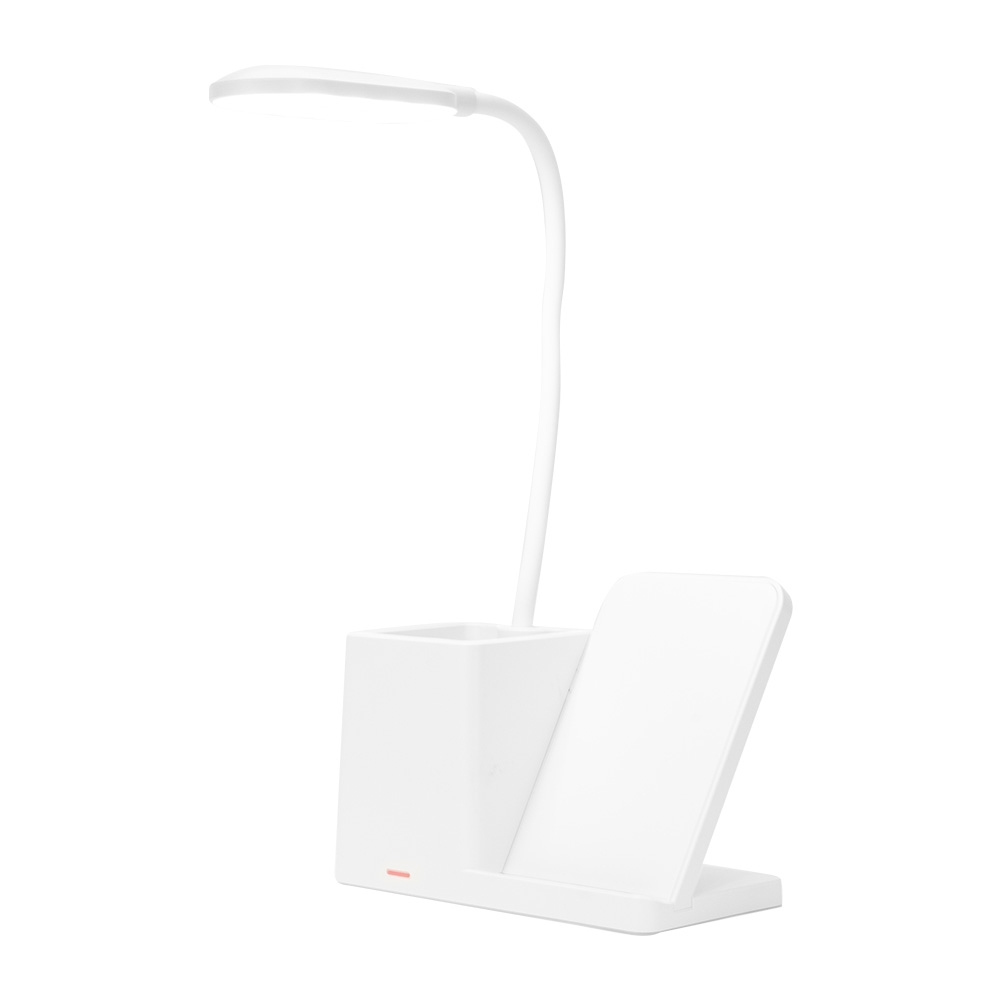 Luminária LED com carregamento via indução e porta-caneta