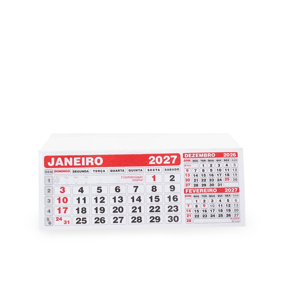 Refil calendário de mesa