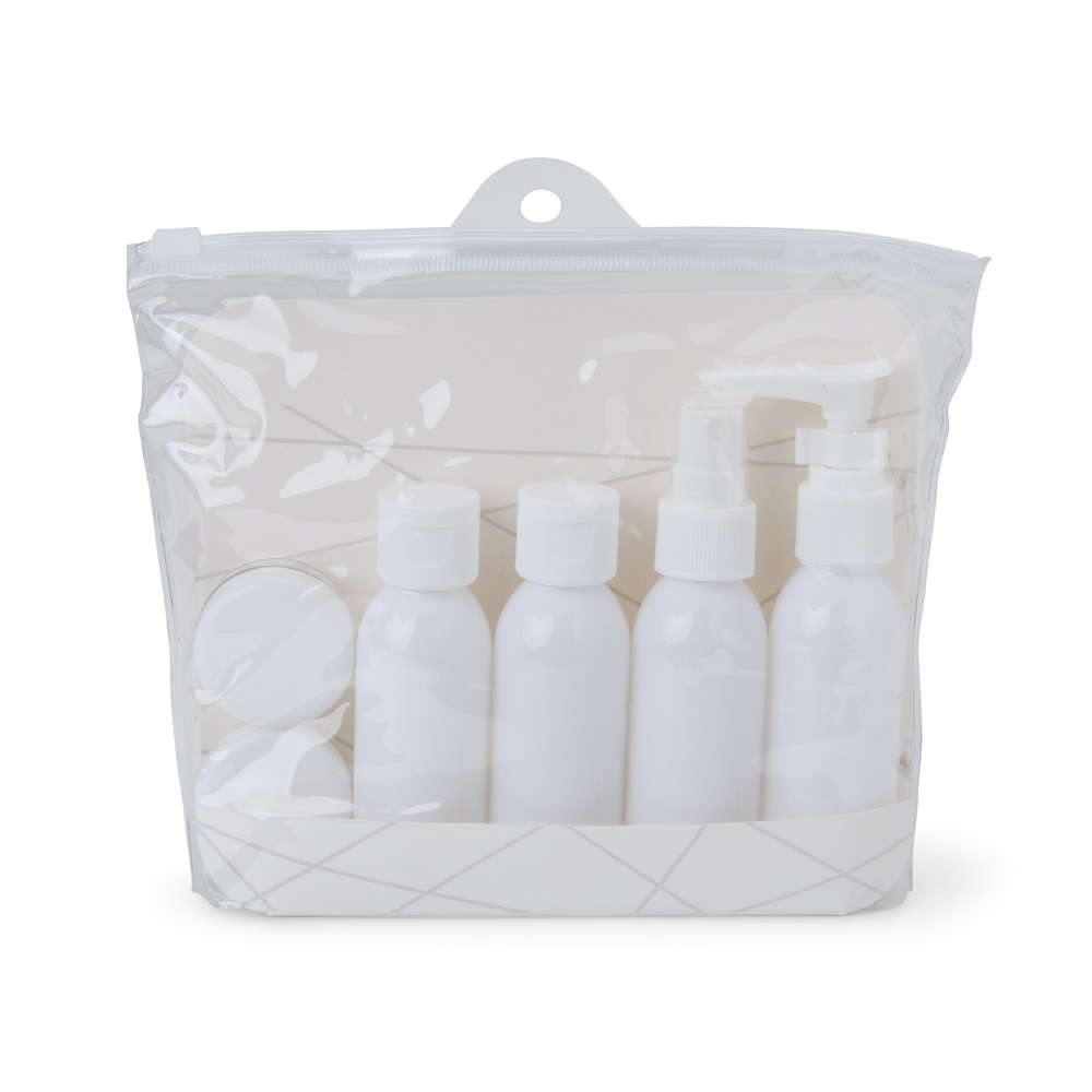 Kit viagem plástico 6 peças
