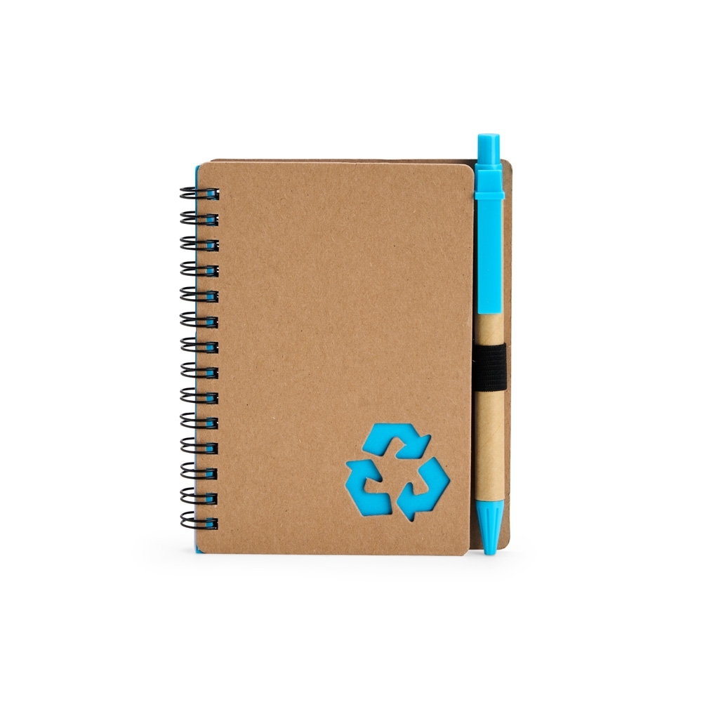 Caderno ecológico com caneta