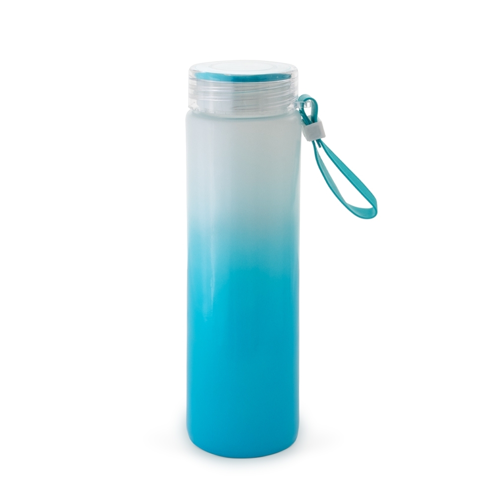 Garrafa de vidro 400ml (podem haver riscos na pintura e/ou pequenas bolhas no corpo da garrafa)
