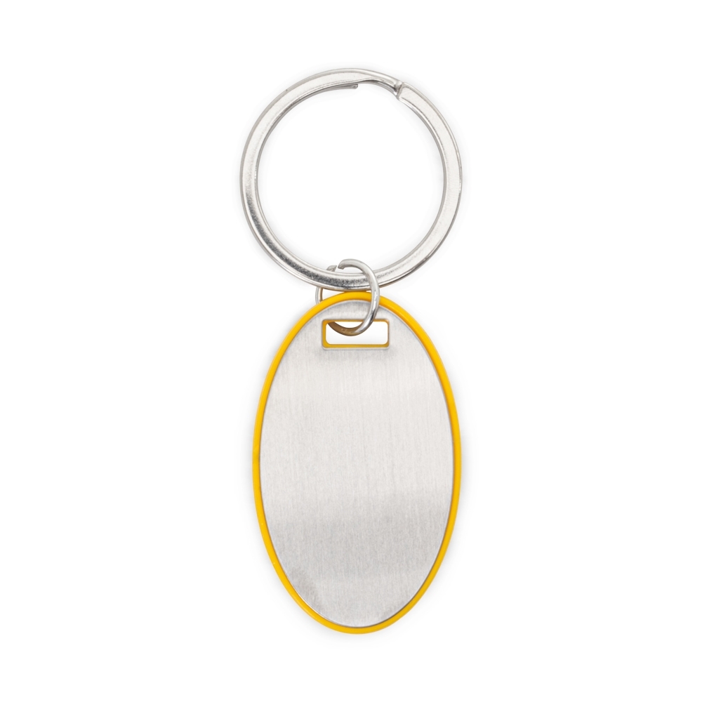 Chaveiro oval plastico/metal