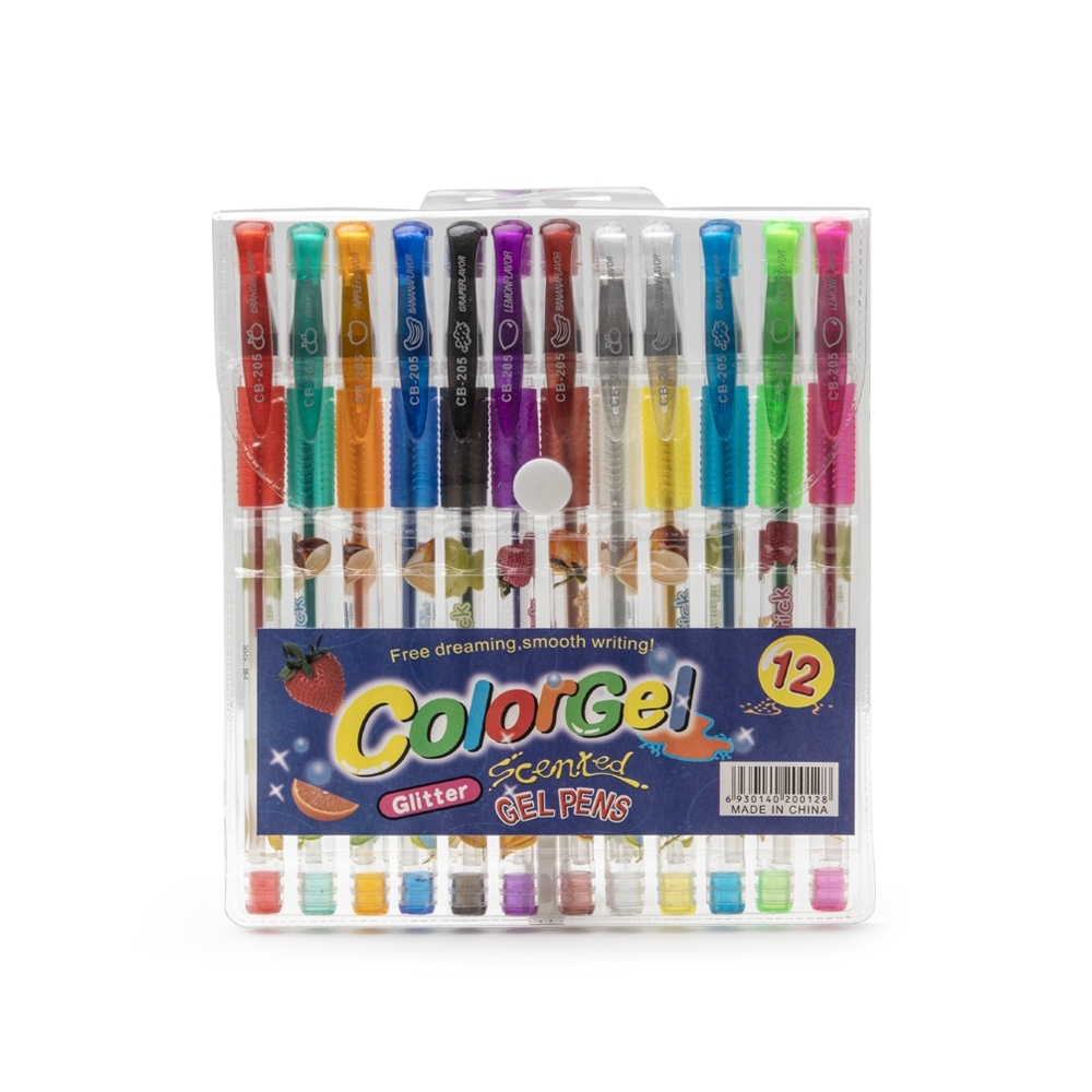 Kit canetinhas gel coloridas c/ 12