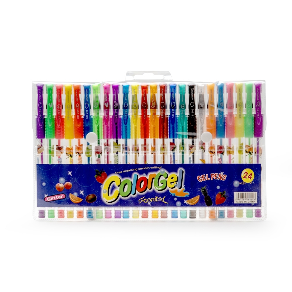 Kit canetinhas gel coloridas c/ 24